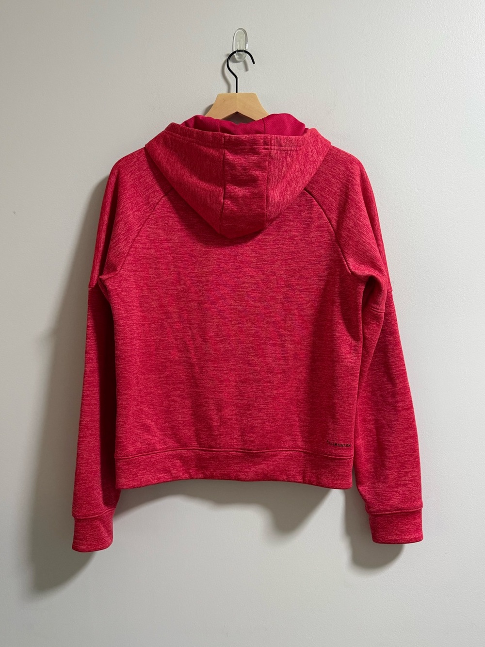 adidas Red Heather Pullover Hoodie for Women - Picture 6 of 6